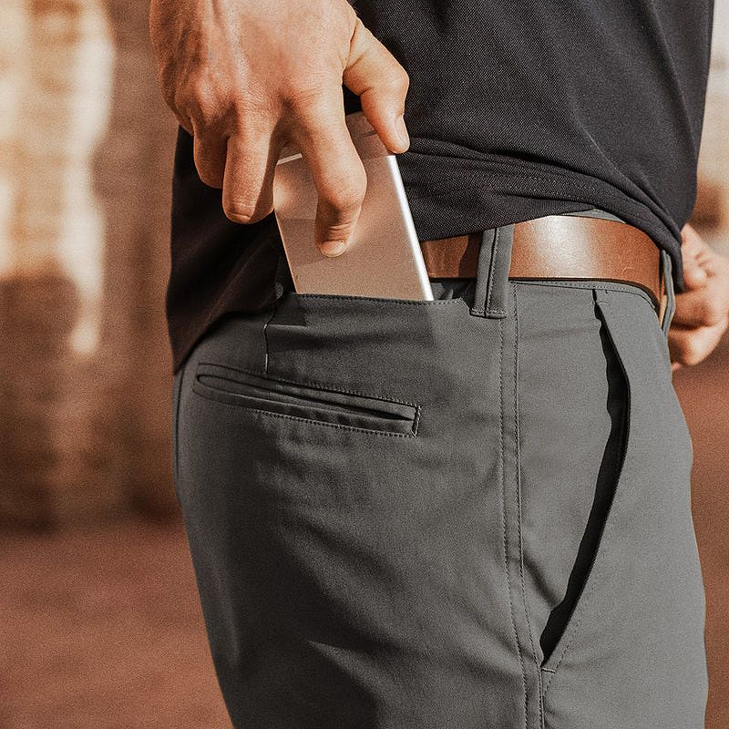 Grey Ascender chino phone pocket