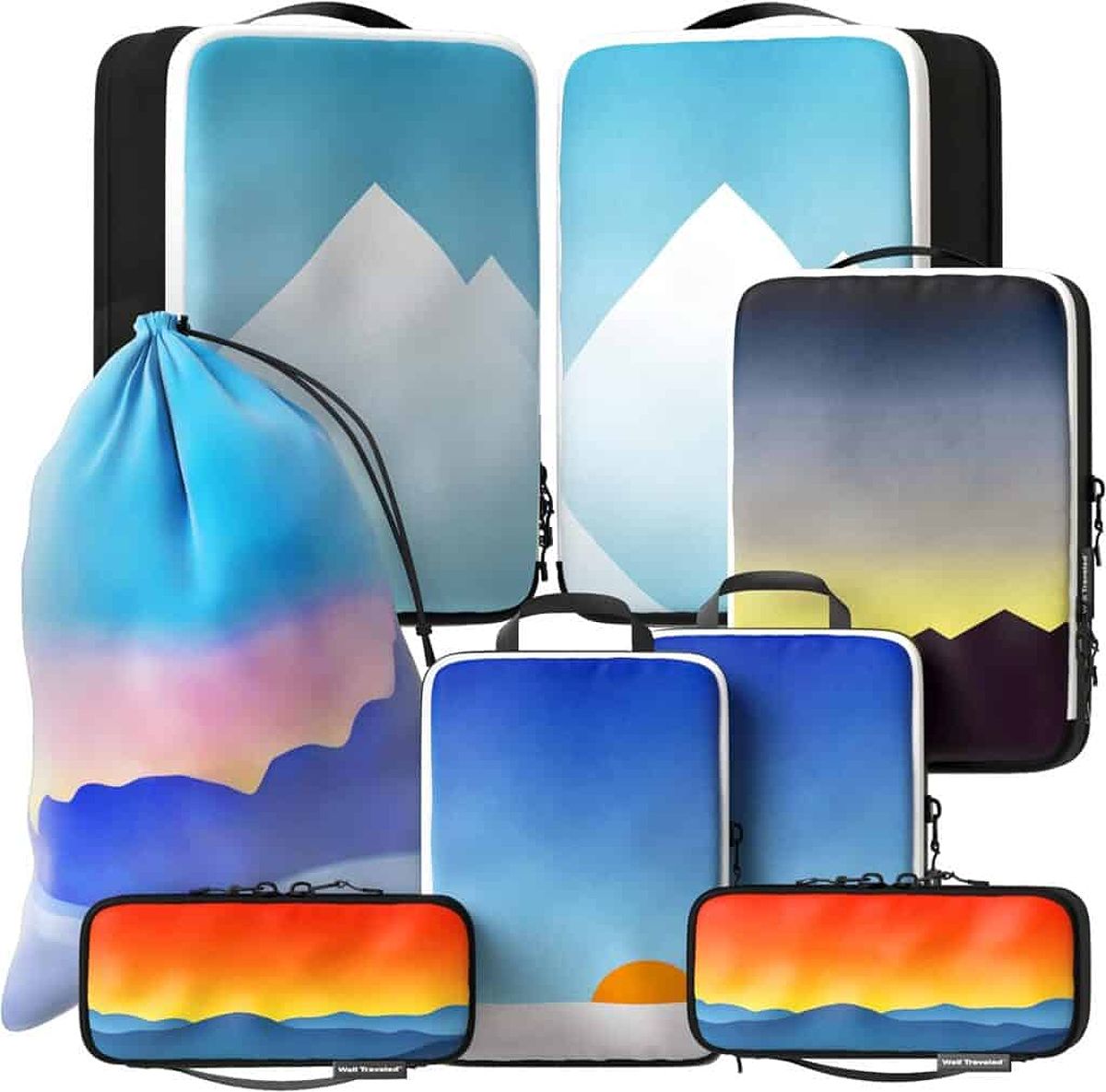 Set of colorful packing cubes