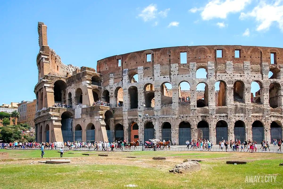 The remains of the Colosseum in Rome, one of the best cities to visit in Europe.