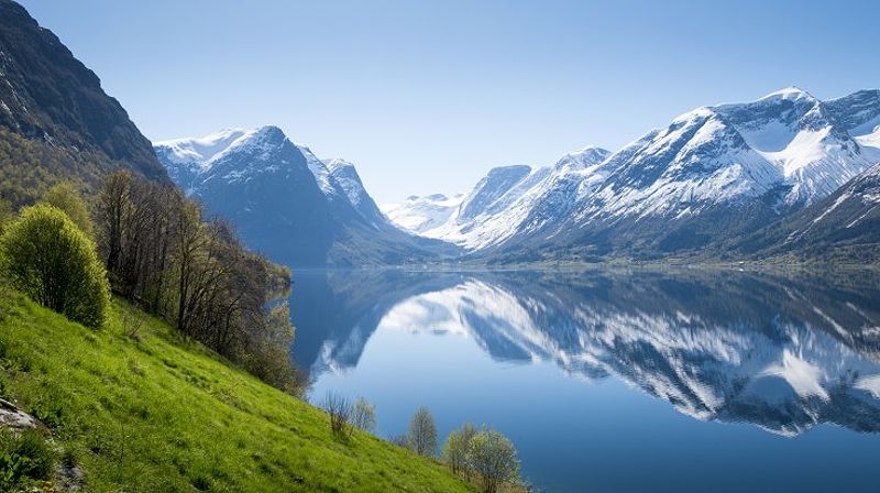 Winter landscape in the Lofoten Islands